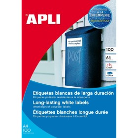 Etiquetas adhesivas Apli 12121 Blanco 100 Hojas 210 x 297 mm de Apli, Etiquetas adhesivas y pegatinas - Ref: S77180267, Preci...