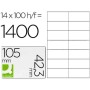 Étiquettes adhésives Q-Connect KF10656 Blanc 100 Volets 105 x 42 mm de Q-Connect, Étiquettes adhésives et autocollants - Réf ...