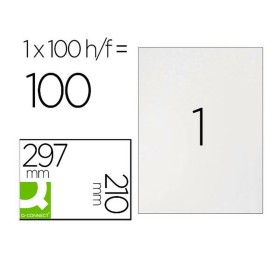 Étiquettes adhésives Q-Connect KF10664 Blanc 100 Volets 210 x 297 mm de Q-Connect, Étiquettes adhésives et autocollants - Réf...