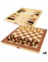 Schach- und Dame-Brett Colorbaby Backgammon Holz (6 Stück) | Tienda24 Tienda24.eu