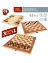 Tablero de Ajedrez y Damas Colorbaby Backgammon Madera (6 Unidades) | Tienda24 Tienda24.eu