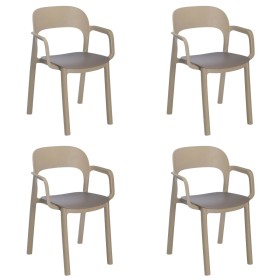 Garden chair Garbar Ona Brown Beige Chocolate Sand polypropylene 56 x 79 x 52 cm 56 x 52 x 79 cm 4 Units (4 Pieces) by Garbar...