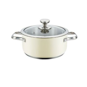 Casserole with lid Haeger PA-16H.005A Beige Ø 16 cm by Haeger, Casserole pans - Ref: S77185623, Price: 20,19 €, Discount: %