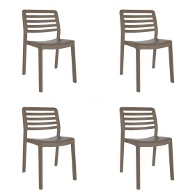 Sedia da giardino Garbar Wind Marrone Cioccolato polipropilene 50 x 78 x 54 cm 50 x 54 x 78 cm 4 Unità (4 Pezzi) di Garbar, S...