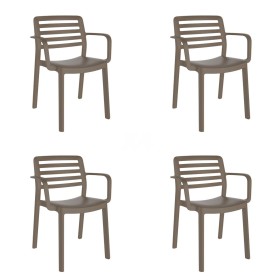 Sedia da giardino Garbar Wind Marrone Cioccolato polipropilene 58 x 78 x 54 cm 58 x 54 x 78 cm 4 Unità (4 Pezzi) di Garbar, S...