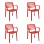 Silla de Jardín Garbar Rojo Polipropileno 58 x 78 x 54 cm 58 x 54 x 78 cm 4 Unidades (4 Piezas) de Garbar, Sillas de comedor ...