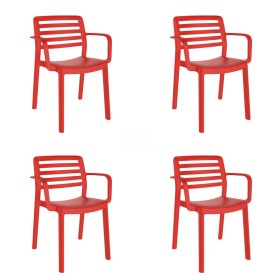 Sedia da giardino Garbar Rosso polipropilene 58 x 78 x 54 cm 58 x 54 x 78 cm 4 Unità (4 Pezzi) di Garbar, Sedie per tavolo da...