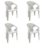 Silla de Jardín Garbar Delta Blanco Polipropileno 53 x 80 x 55 cm 53 x 55 x 80 cm 4 Unidades (4 Piezas) de Garbar, Sillas de ...