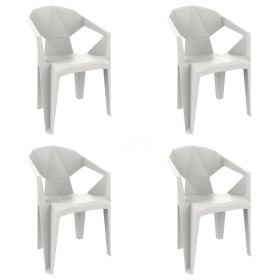 Garden chair Garbar Delta White polypropylene 53 x 80 x 55 cm 53 x 55 x 80 cm 4 Units (4 Pieces) by Garbar, Garden Dining Cha...