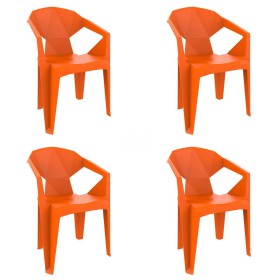 Tuinstoel Garbar Delta Laranja Polipropileno 53 x 80 x 55 cm 53 x 55 x 80 cm 4 Unidades (4 Peças) de Garbar, Cadeiras para me...