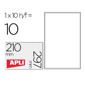 Adhesive labels Apli 10053 Transparent 10 Sheets 210 x 297 mm by Apli, Adhesive labels and stickers - Ref: S77192685, Price: ...