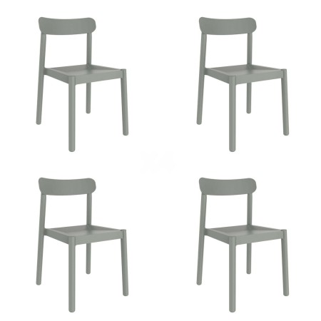 Garden chair Garbar Elba Grey polypropylene 50 x 53 x 80 cm 4 Units (4 Pieces) by Garbar, Garden Dining Chairs - Ref: D162651...