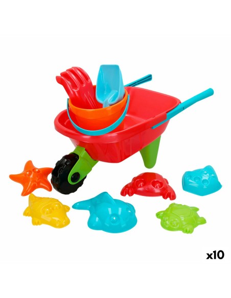 Set de Juguetes de Playa Colorbaby Carretilla Polipropileno (10 Unidades) | Tienda24 Tienda24.eu