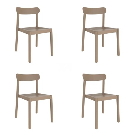 Garden chair Garbar Elba Beige Sand polypropylene 50 x 53 x 80 cm 4 Units (4 Pieces) by Garbar, Garden Dining Chairs - Ref: D...