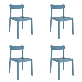 Garden chair Garbar Elba Blue polypropylene 50 x 53 x 80 cm 4 Units (4 Pieces) by Garbar, Garden Dining Chairs - Ref: D162651...