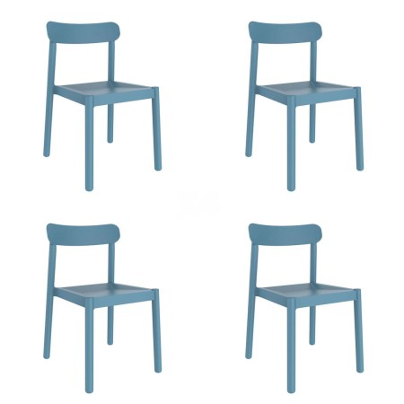 Silla de Jardín Garbar Elba Azul Polipropileno 50 x 53 x 80 cm 4 Unidades (4 Piezas) de Garbar, Sillas de comedor de jardín -...