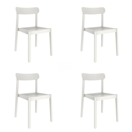 Garden chair Garbar Elba White polypropylene 50 x 53 x 80 cm 4 Units (4 Pieces) by Garbar, Garden Dining Chairs - Ref: D16265...