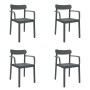 Garden chair Garbar Elba Dark grey polypropylene 56 x 53 x 80 cm 4 Units (4 Pieces) by Garbar, Garden Dining Chairs - Ref: D1...