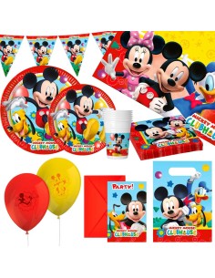 Party supply set Mickey Mouse 66 Pieces by Mickey Mouse, Party items - Ref: S8900938, Price: €18.69, Discount: %