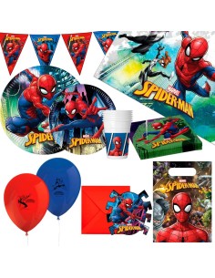 Party supply set Spider-Man 66 Pieces by Spider-Man, Party items - Ref: S8900940, Price: €18.40, Discount: %