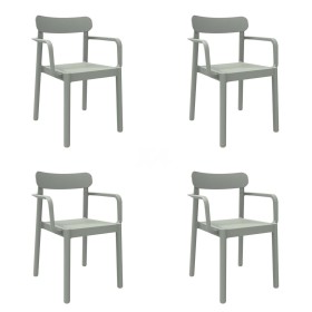 Garden chair Garbar Elba Grey polypropylene 56 x 53 x 80 cm 4 Units (4 Pieces) by Garbar, Garden Dining Chairs - Ref: D162651...