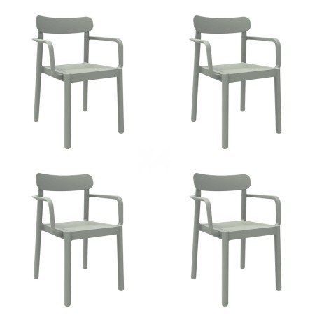 Garden chair Garbar Elba Grey polypropylene 56 x 53 x 80 cm 4 Units (4 Pieces) by Garbar, Garden Dining Chairs - Ref: D162651...