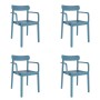 Silla de Jardín Garbar Elba Azul Polipropileno 56 x 53 x 80 cm 4 Unidades (4 Piezas) de Garbar, Sillas de comedor de jardín -...