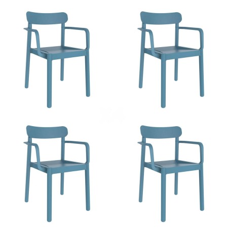 Silla de Jardín Garbar Elba Azul Polipropileno 56 x 53 x 80 cm 4 Unidades (4 Piezas) de Garbar, Sillas de comedor de jardín -...