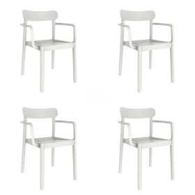 Garden chair Garbar Elba White polypropylene 56 x 53 x 80 cm 4 Units (4 Pieces) by Garbar, Garden Dining Chairs - Ref: D16265...