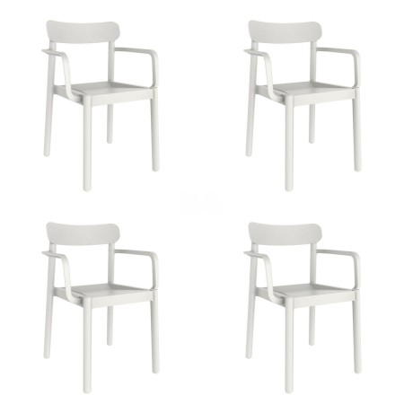 Garden chair Garbar Elba White polypropylene 56 x 53 x 80 cm 4 Units (4 Pieces) by Garbar, Garden Dining Chairs - Ref: D16265...