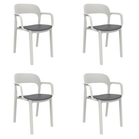 Garden chair Garbar Ona White Dark grey polypropylene 56 x 79 x 52 cm 56 x 52 x 79 cm 4 Units (4 Pieces) by Garbar, Garden Di...