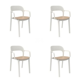 Garden chair Garbar Ona White Beige Sand polypropylene 56 x 79 x 52 cm 56 x 52 x 79 cm 4 Units (4 Pieces) by Garbar, Garden D...