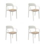 Havestol Garbar Ona Weiß Beige Sand Polypropylen 56 x 79 x 52 cm 56 x 52 x 79 cm 4 Stück (4 Stücke) von Garbar, Essstühle - R...