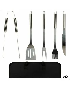 Barbecue Utensils Set Aktive 7 Pieces Barbecue Stainless steel 42 x 67 x 3 cm (4 Units) | Tienda24 Tienda24.eu