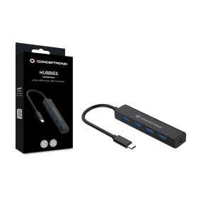 Hub USB Conceptronic CTC4USB3 Preto de Conceptronic, Hubs USB - Ref: S77202642, Preço: 18,73 €, Desconto: %