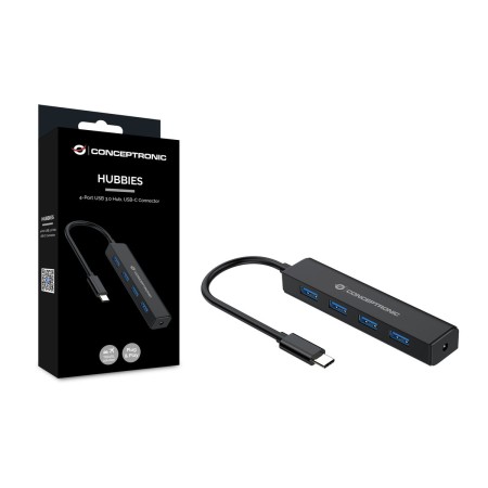 Hub USB Conceptronic CTC4USB3 Noir de Conceptronic, Hubs USB - Réf : S77202642, Prix : 18,73 €, Remise : %