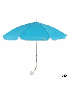 Parasol Aktive Bleu/Blanc Aluminium Acier 200 x 198 x 200 cm (6 Unités) | Tienda24 Tienda24.eu