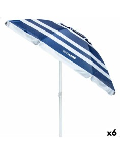 Parasol Tiber Graphite Aluminium bois de teck 300 x 300 x 250 cm | Tienda24 Tienda24.eu