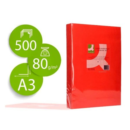 Papel para Imprimir Q-Connect KF18009 Vermelho A3 500 Folhas de Q-Connect, Papel de impressão - Ref: S77203809, Preço: 31,59 ...