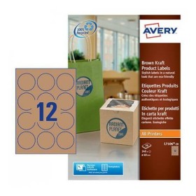 Drucker-Etiketten Avery L7106-20 Braun 60 mm von Avery, Klebeetiketten und Aufkleber - Ref: S77203896, Preis: 18,61 €, Rabatt: %