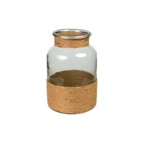 Vase Romimex Marron Transparent Jute verre 20 x 31 x 20 cm de Romimex, Vases - Réf : D1626813, Prix : 42,79 €, Remise : %