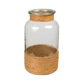 Vase Romimex Marron Transparent Jute verre 20 x 36 x 20 cm de Romimex, Vases - Réf : D1626814, Prix : 49,76 €, Remise : %