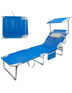 Sun-lounger Marbueno Blue 187 x 24 x 55 cm | Tienda24 Tienda24.eu