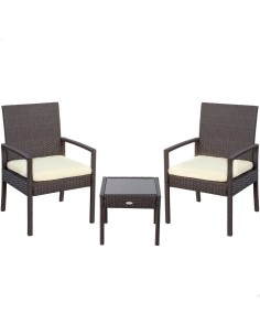 Tisch-Set mit 2 Stühlen DKD Home Decor 56 x 57,5 x 82 cm | Tienda24 Tienda24.eu