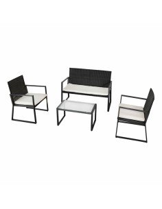 Ensemble Table avec 3 Sièges DKD Home Decor Teck 127 x 72 x 88 cm (4 pcs) | Tienda24 Tienda24.eu