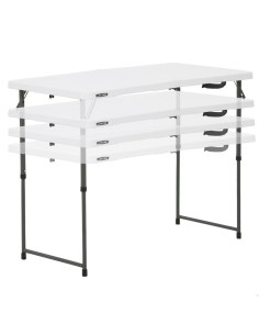 Mesa Plegable Lifetime Crema 106,5 x 73,5 x 61 cm Acero Plástico | Tienda24 Tienda24.eu