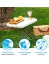 Picknick-Tisch Lifetime Weiß Stahl HDPE 66 x 71 x 46 cm | Tienda24 Tienda24.eu