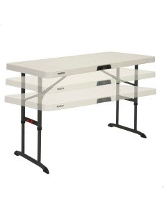 Mesa Plegable Lifetime Crema 106,5 x 73,5 x 61 cm Acero Plástico | Tienda24 Tienda24.eu