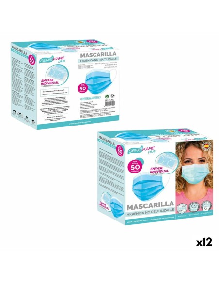 Scatola di maschere igieniche SensiKare 50 Pezzi (12 Unità) da SensiKare, Monouso - Ref: S8901401, Precio: 109,57 €, Descuent...