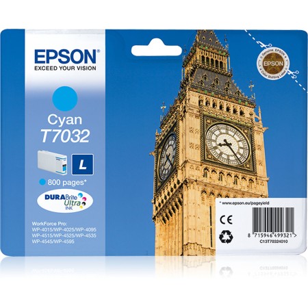 Toner original Epson C13T70324010 Cyan de Epson, Toners et encre pour imprimante - Réf : S7733206, Prix : 30,92 €, Remise : %